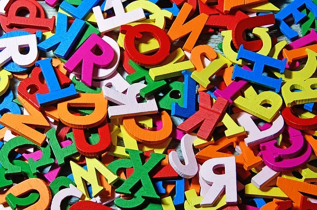 Pile of Different Coloured Letters