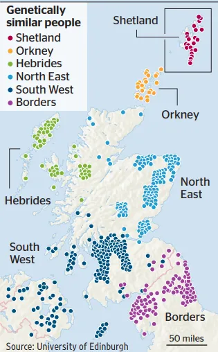 Map of Scottish Genetics